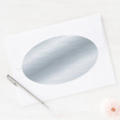 Achtergrond penseelvenster Silver Ovale Sticker (Envelop)