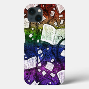 Achtergrond Rainbow Books iPhone 13 Hoesje
