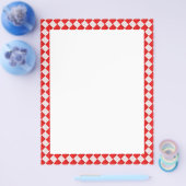 Achtergrond rode afgehandelde picnic Tablecloth Flyer (Enkel)