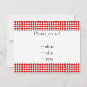 Achtergrond rode afgehandelde picnic Tablecloth Kaart (Achterkant)