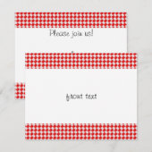 Achtergrond rode afgehandelde picnic Tablecloth Kaart (Voorkant / Achterkant)