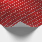 Achtergrond rode brick cadeaupapier (Hoek)
