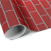 Achtergrond rode brick cadeaupapier (Rol Hoek)