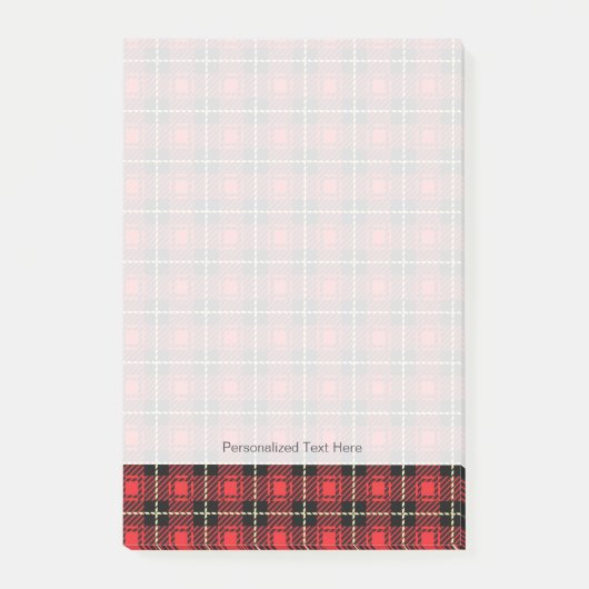 Achtergrond rode lampvoet post-it® notes (Voorkant)