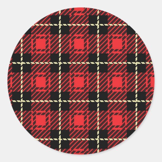 Achtergrond rode lampvoet ronde sticker (Voorkant)