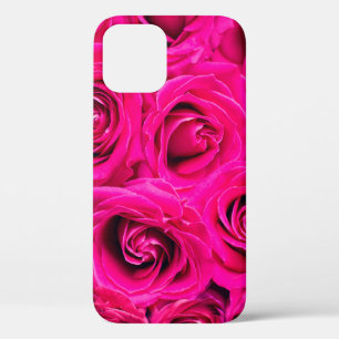 Achtergrond roze bloemen rozen iPhone 12 hoesje