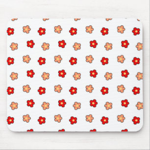 Achtergrond roze rode roze roerkleurig patroon muismat