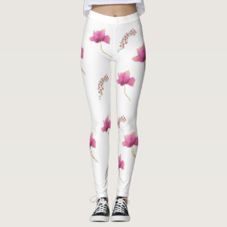 Achtergrond roze ventilatorpatroon leggings