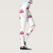 Achtergrond roze ventilatorpatroon leggings (Rechts)
