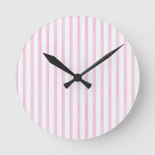 Achtergrond roze Waterverf Stripes Ronde Klok