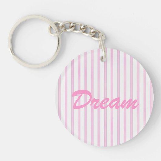 Achtergrond roze Waterverf Stripes Sleutelhanger (Voorkant)