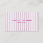 Achtergrond roze Waterverf Stripes Visitekaartje (Voorkant)