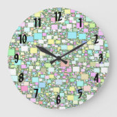 Achtergrond Sjabloon voor pastel Mini Box Grote Klok (Voorkant)