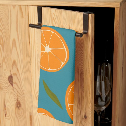 Achtergrond slice Sinaasappels Pattern Theedoek (Derde Gevouwen)