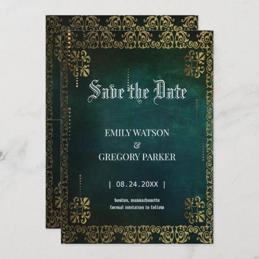  achtergrond sparen de Datum Save The Date (Voorkant / Achterkant)