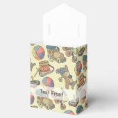 Achtergrond speelgoedpictogrammen bedankdoosjes (Geopend)