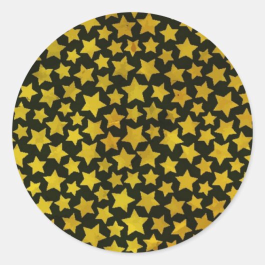 Achtergrond ster ronde sticker (Voorkant)