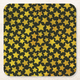 Achtergrond ster vierkante kartonnen onderzetter