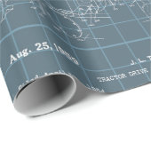 Achtergrond tractorblauwdruk grijs cadeaupapier (Rol Hoek)