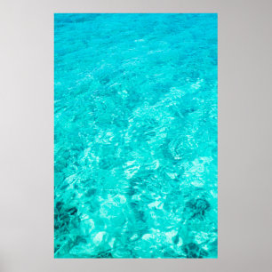 Achtergrond turkooizen waterpoel poster
