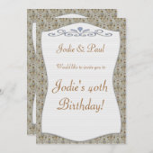  achtergrond - uitnodiging van de partij van Birth (Voorkant / Achterkant)