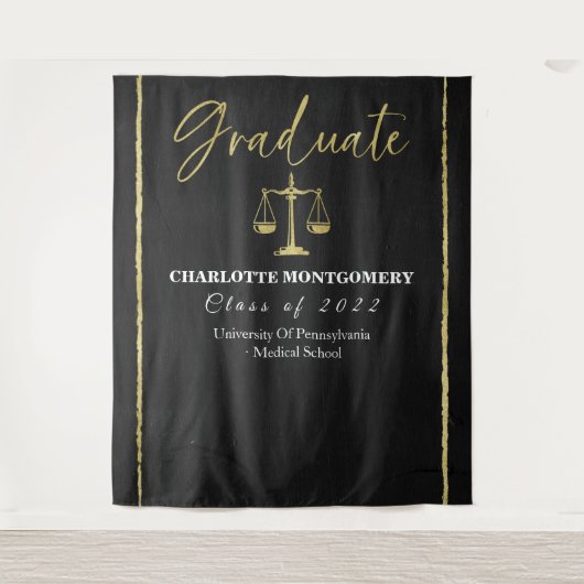 Achtergrond van Afstudeerder van de Elegant Law Sc Wandkleed (Voorkant)