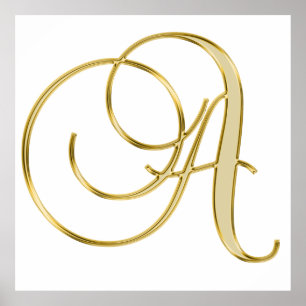 Achtergrond van alfabet letter initiaal poster