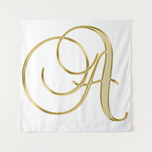 Achtergrond van alfabet letter initiaal wandkleed