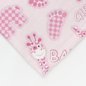 achtergrond van babymeisje fleece deken (Hoek)