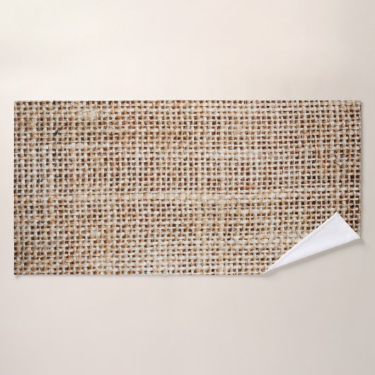 Achtergrond van bolap-hessian badhanddoek (Badhanddoek)