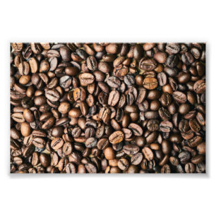Achtergrond van bruine koffie foto afdruk