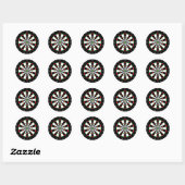 Achtergrond van dartboard ronde sticker (Vel)