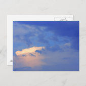 Achtergrond van de blauwe lucht. briefkaart (Voorkant / Achterkant)