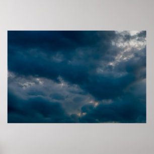Achtergrond van de hemel met wolken poster