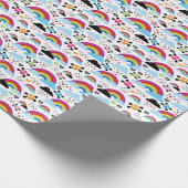 Achtergrond van de leemte van de regenboogbek cadeaupapier (Hoek)