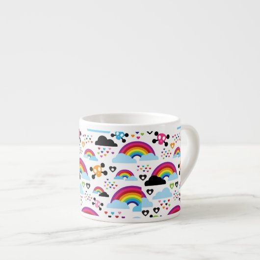 Achtergrond van de leemte van de regenboogbek espresso kop (Voorkant rechts)