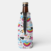 Achtergrond van de leemte van de regenboogbek flesjeskoeler (Fles Achterkant)