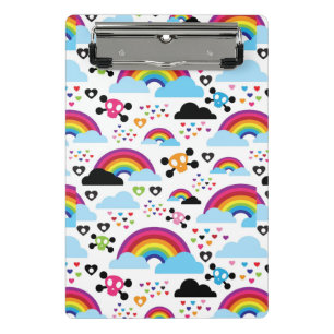 Achtergrond van de leemte van de regenboogbek mini klembord