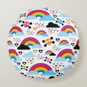 Achtergrond van de leemte van de regenboogbek rond kussen