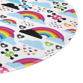 Achtergrond van de leemte van de regenboogbek snijplank (Hoek)