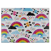 Achtergrond van de leemte van de regenboogbek snijplank (Voorkant)