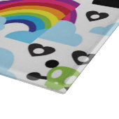 Achtergrond van de leemte van de regenboogbek snijplank (Hoek)