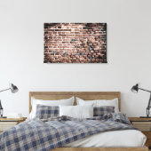 Achtergrond van de oude baksteenwand canvas afdruk (Insitu (Slaapkamer))
