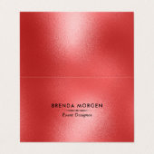 Achtergrond van de Rode Moderne Rood Visitekaartjes (Buitenkant ongevouwen)