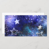 Achtergrond van de ruimte met sterren bedankkaart (Voorkant / Achterkant)