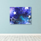 Achtergrond van de ruimte met sterren canvas afdruk (Insitu (Houten vloer))