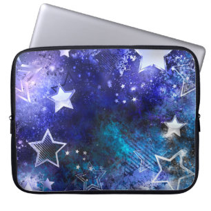 Achtergrond van de ruimte met sterren laptop sleeve