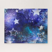 Achtergrond van de ruimte met sterren legpuzzel (Horizontaal)