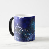 Achtergrond van de ruimte met sterren magische mok (Voorkant links)