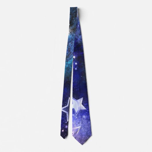 Achtergrond van de ruimte met sterren stropdas (Achterkant)